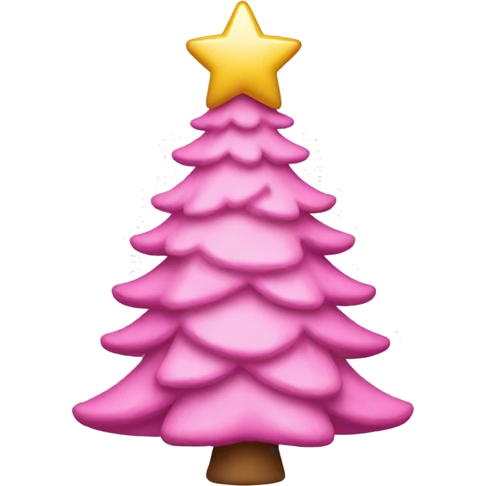 Pink Christmas tree  emoji