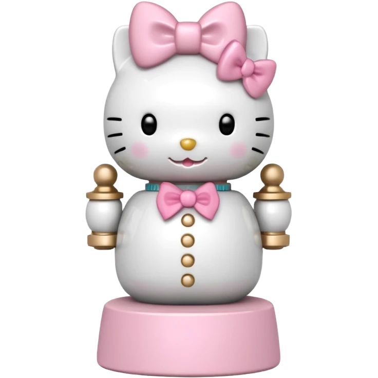 white hello kitty nutcracker emoji