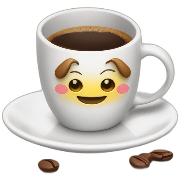 Taza de café con patas emoji