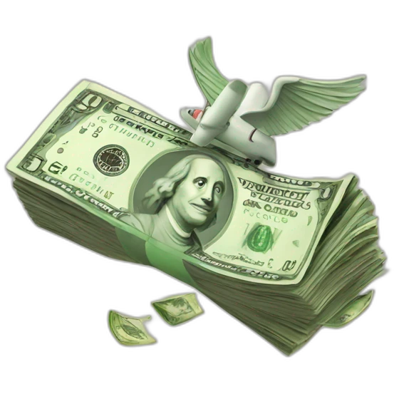 flying money emoji