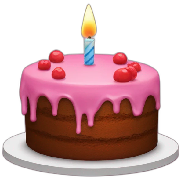 Cake with candle 29 emoji