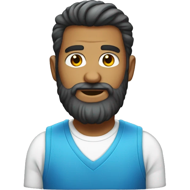 Un papi avec des cheveux courts et une barbe blanche emoji