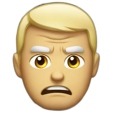 angry man looking through a broken windshield emoji