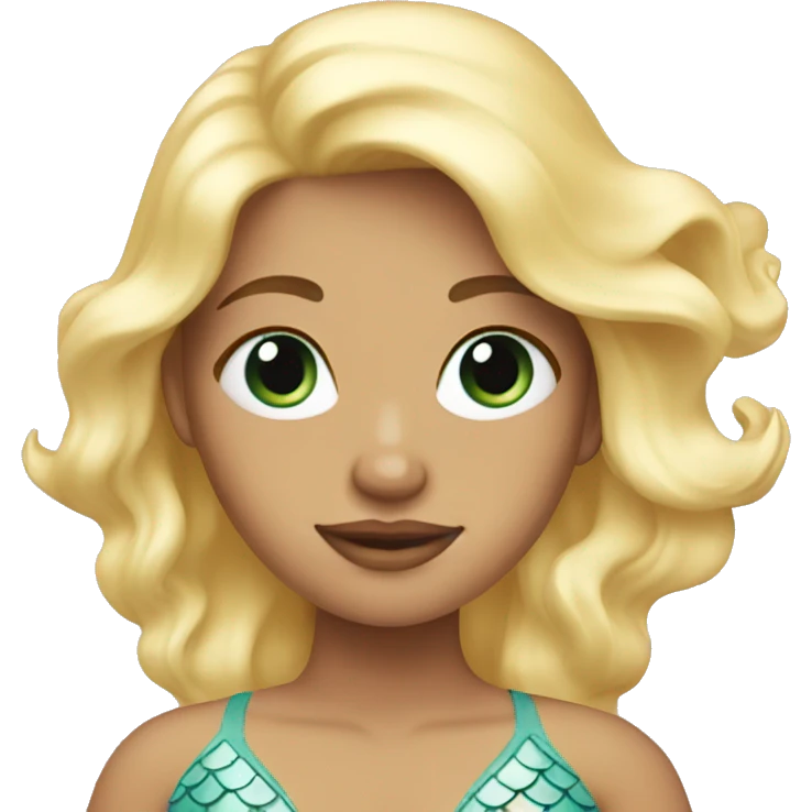 Blonde pastel mermaid emoji