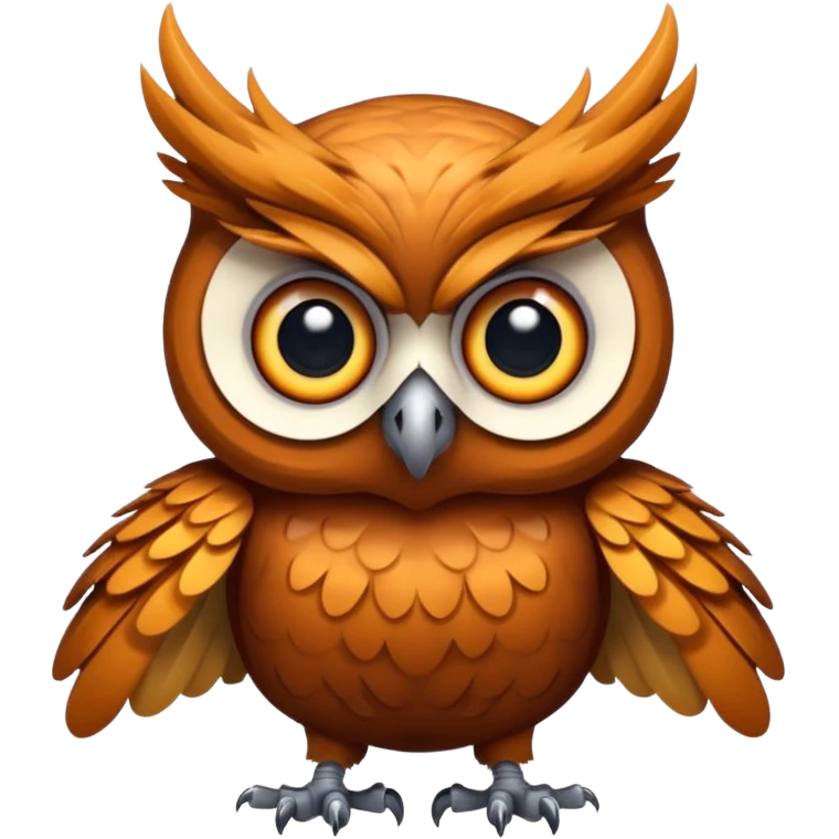 Scary owl emoji
