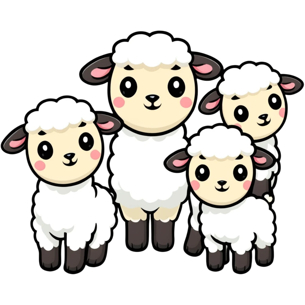 group of lambs emoji