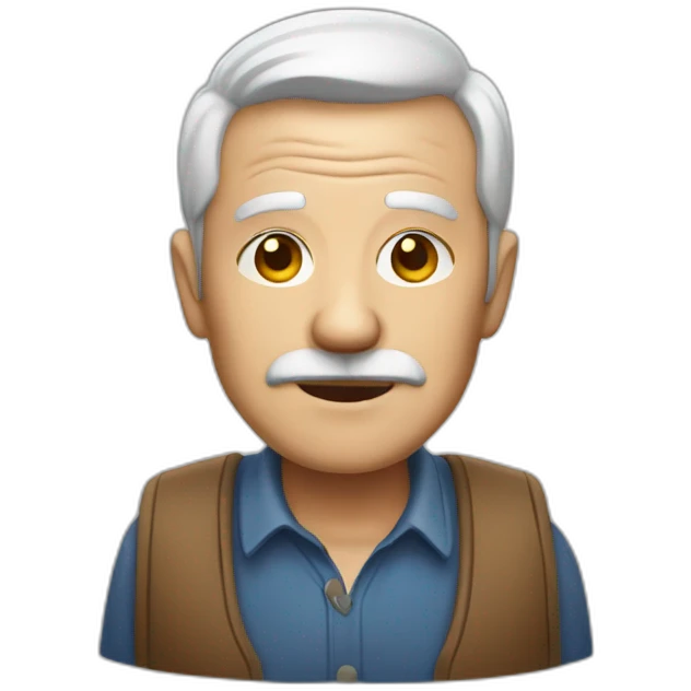 working Old man midshot emoji