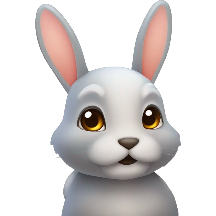 Conejo atigrado con ojos demoníacos en un bosque tenebroso al atardecer con brisa marina y con estrellas en el cielo emoji