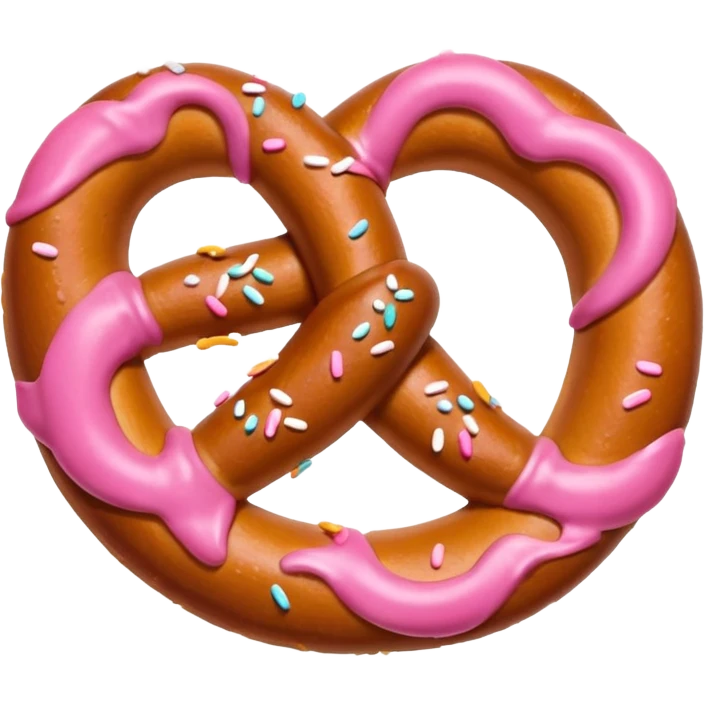 cute pretzel pink emoji