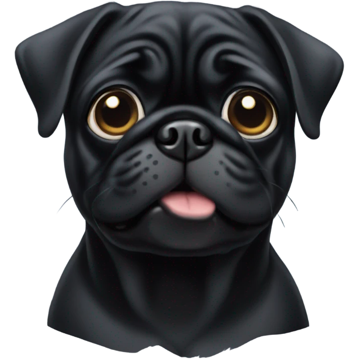 Black pug emoji
