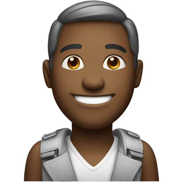 friendly smile but sophisticated and composed emoji