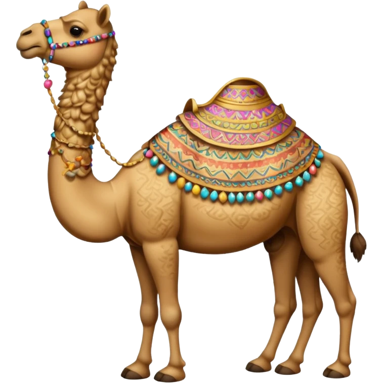 Camel wearing a dress emoji