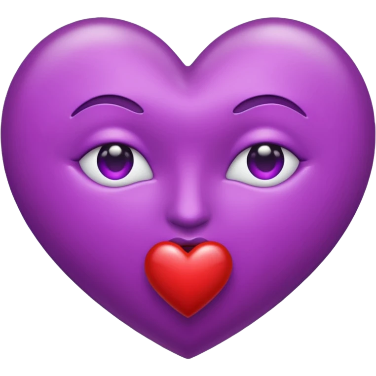 Kiss emoji Purple Heart  emoji