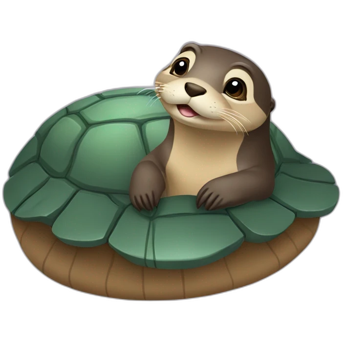 Loutre sur tortue emoji