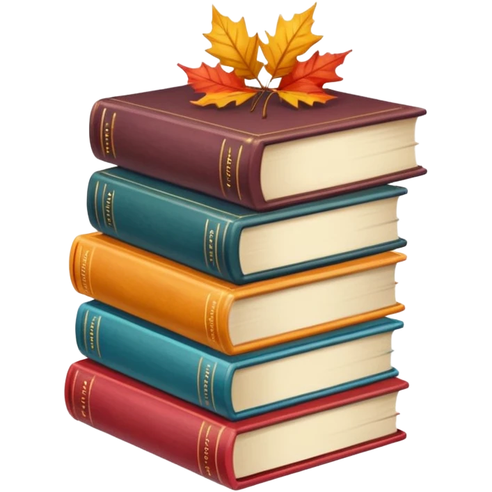 autumn books  emoji