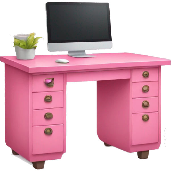 Pink desk  emoji