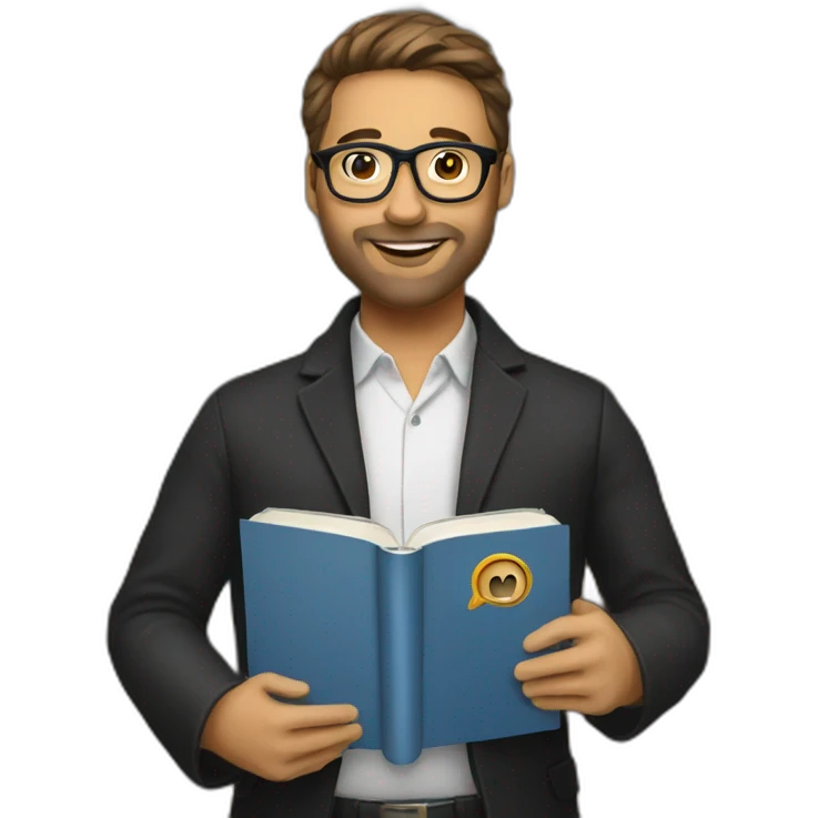 super book author holding a book emoji
