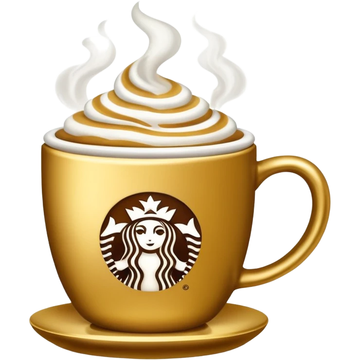 Gold Starbucks coffee emoji