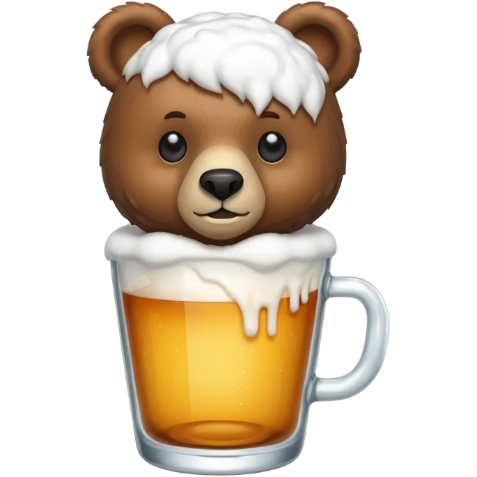 bear foam glass emoji