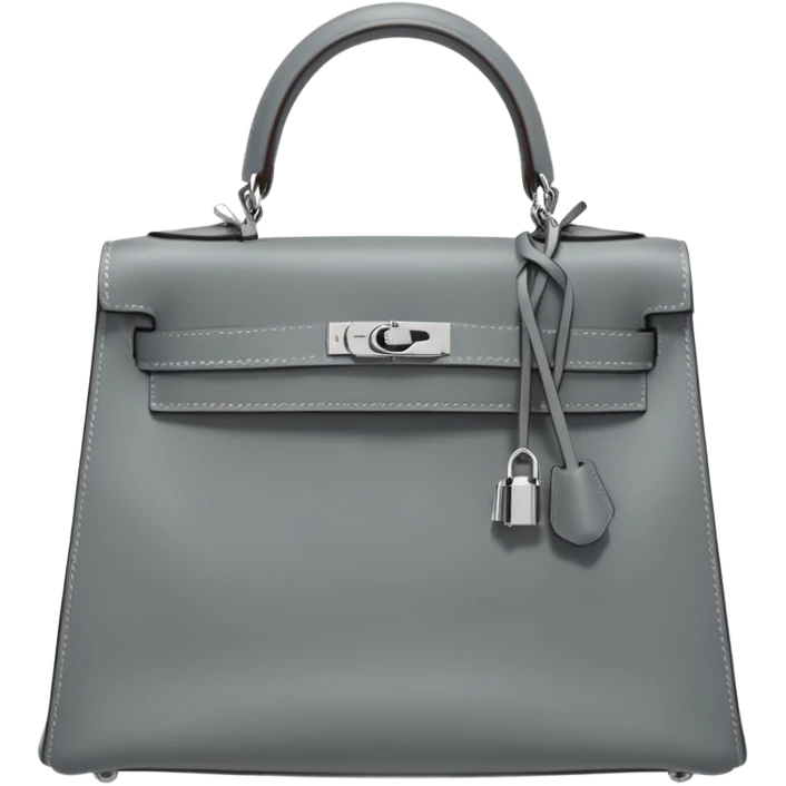 hermes kelly gray bag emoji