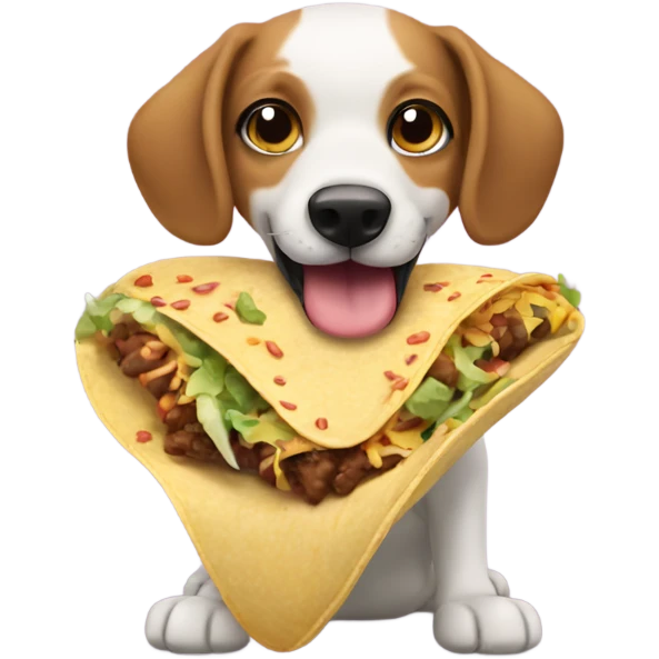 Perrito comiendo tacos emoji
