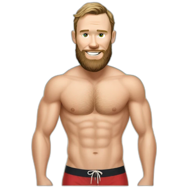 Jonathan Toews as beach bum with beard emoji