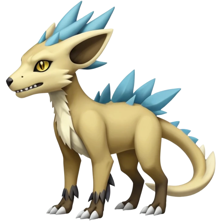 Manectric-Luxray-Cubone-Trico-Marowak-Draco-Fakémon-hybrid-creature (full body), 4 legs emoji