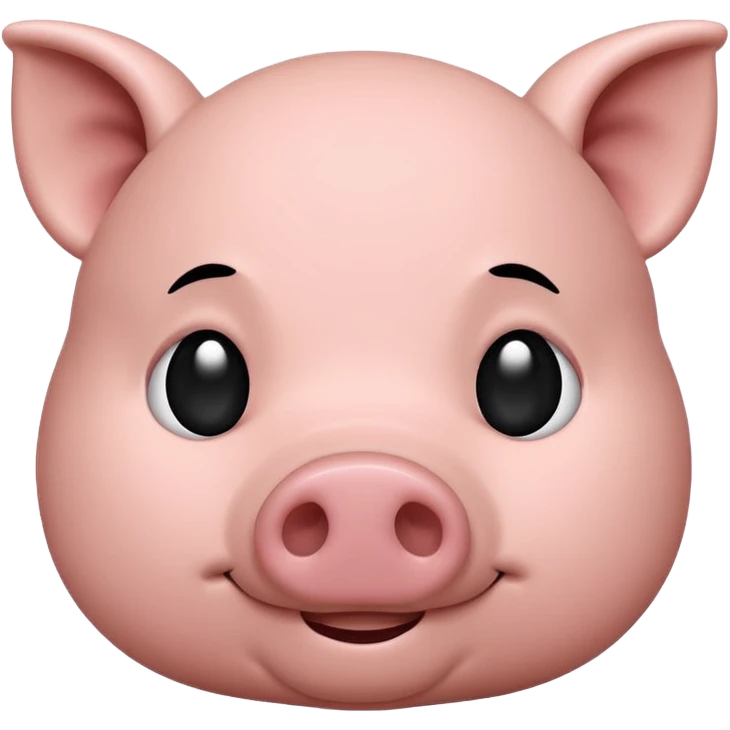 black and white pig emoji simple face emoji