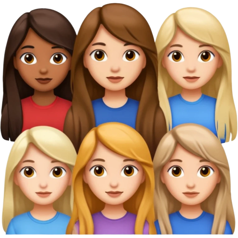 Long hair girls emoji