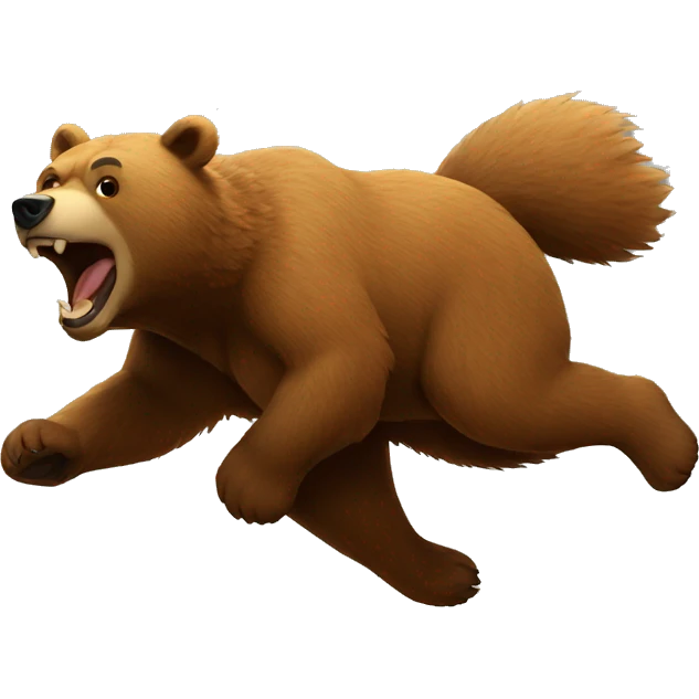 bear chasing  emoji