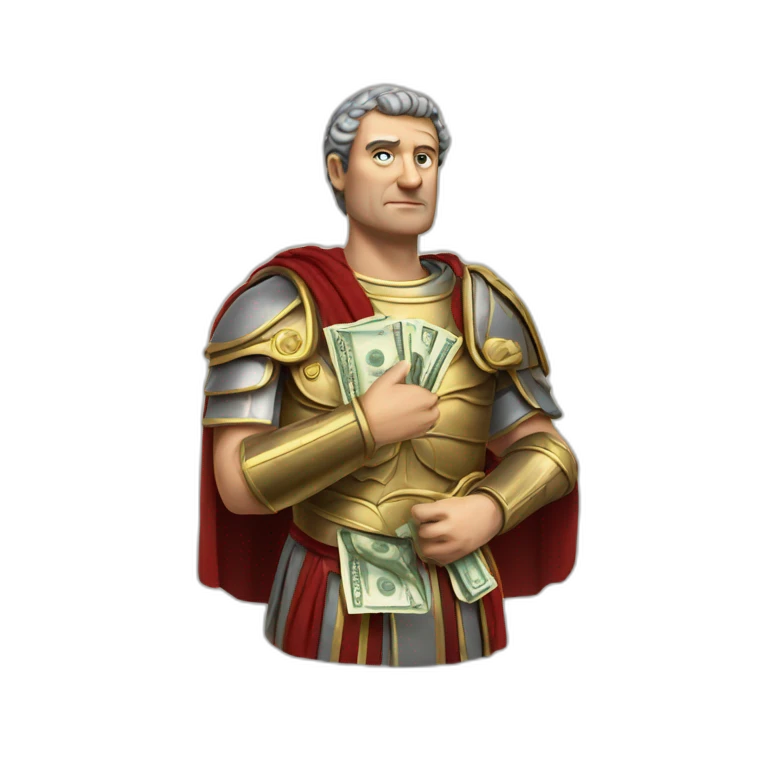 rome imperator with cash in hands emoji