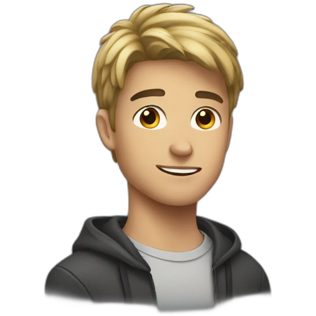 A young man with dark hair emoji