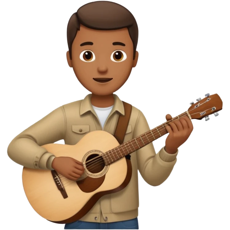man holding guitar emoji