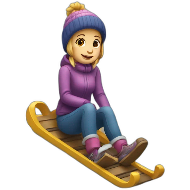 Une fille sur un toboggan emoji