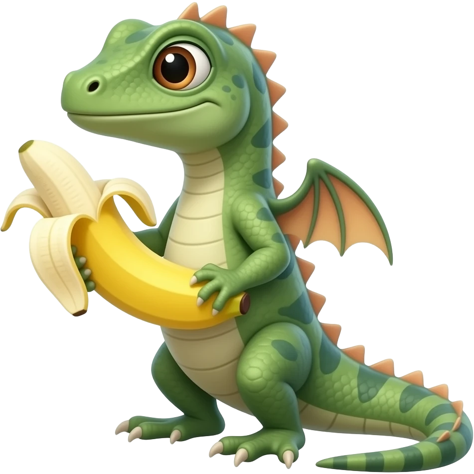 A Draco with a banana clip emoji