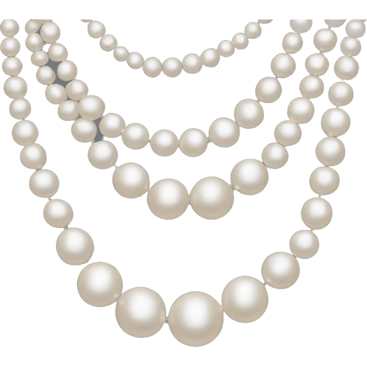 Three stack Pearl necklace  emoji