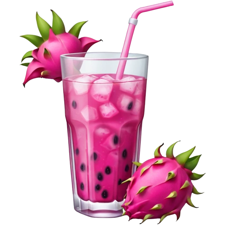 Glass of dragon fruit lemonade emoji