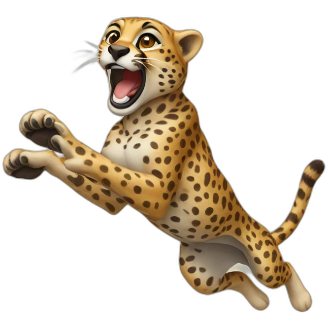 jumping cheeta emoji