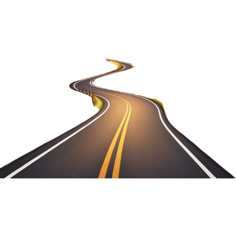 country road with sunset emoji