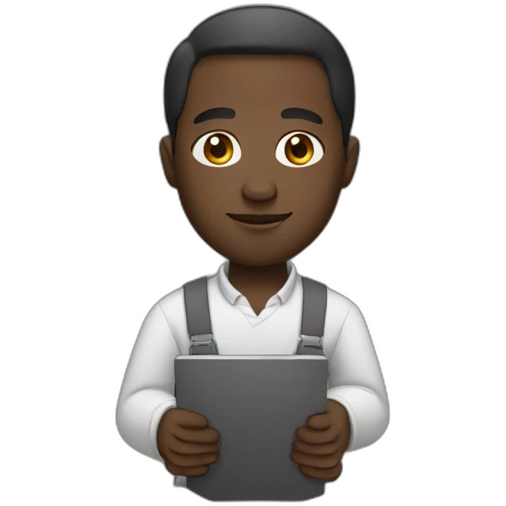 african man working emoji