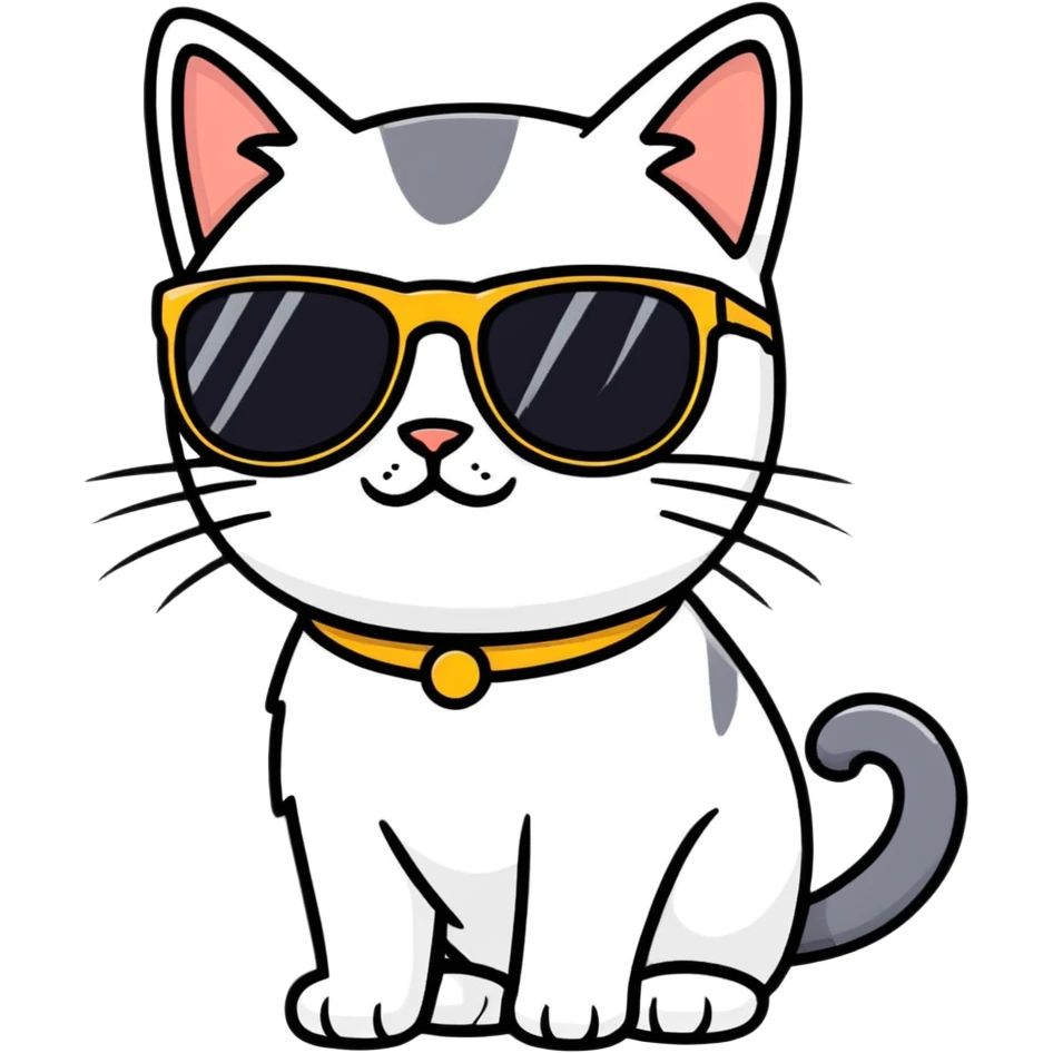 Cat with sunglasses emoji