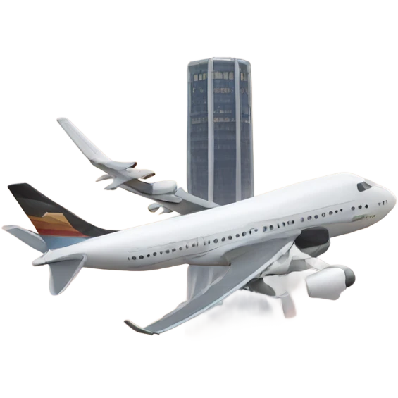 2 towers and a plane emoji