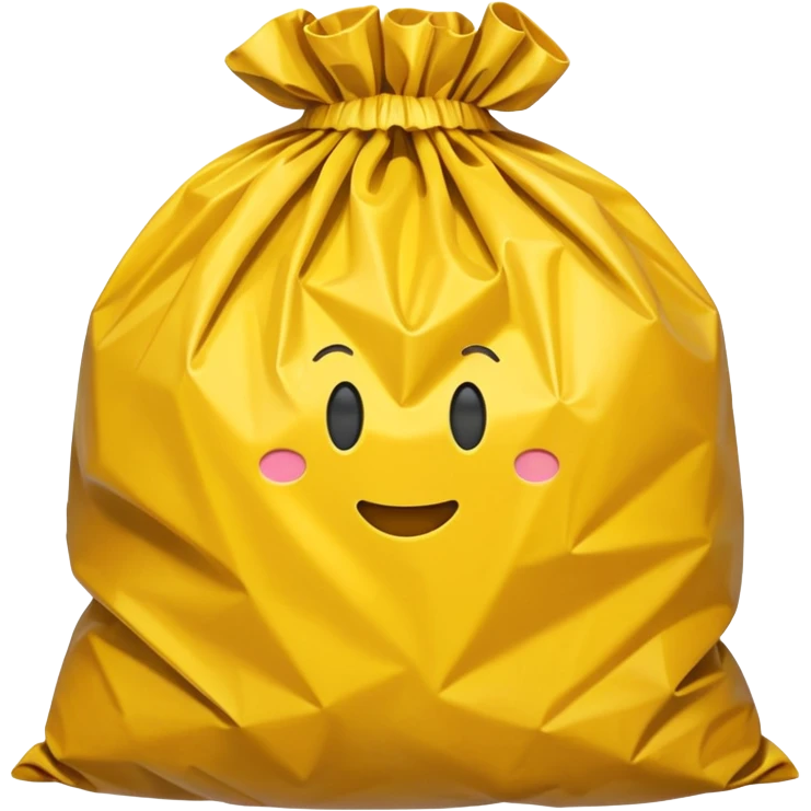 yellow garbage bag emoji
