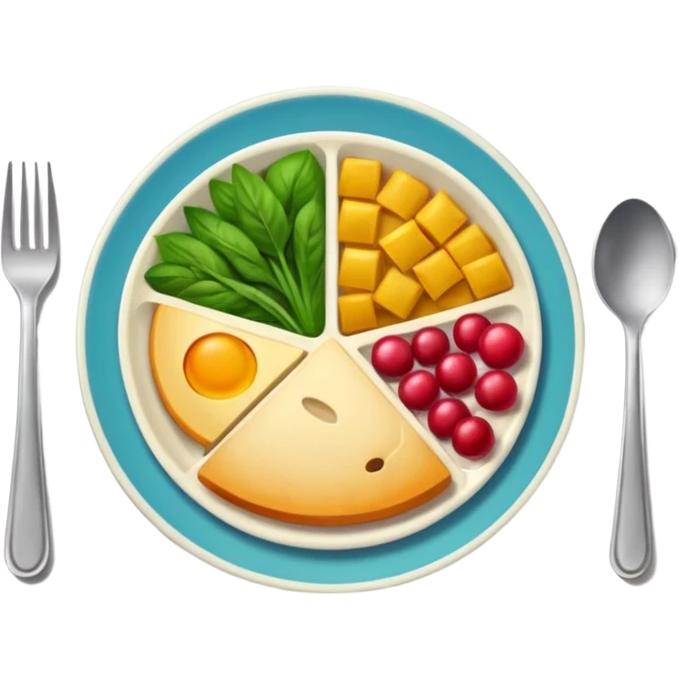 plate of food with cutlery
 emoji