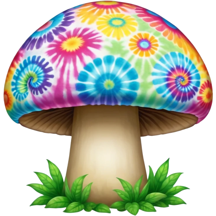 Tie dye mushroom emoji