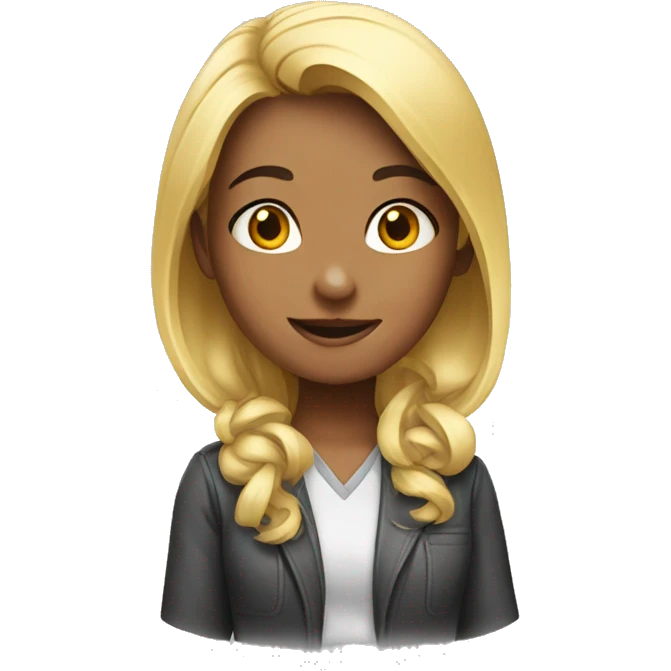 Girl computar genius emoji