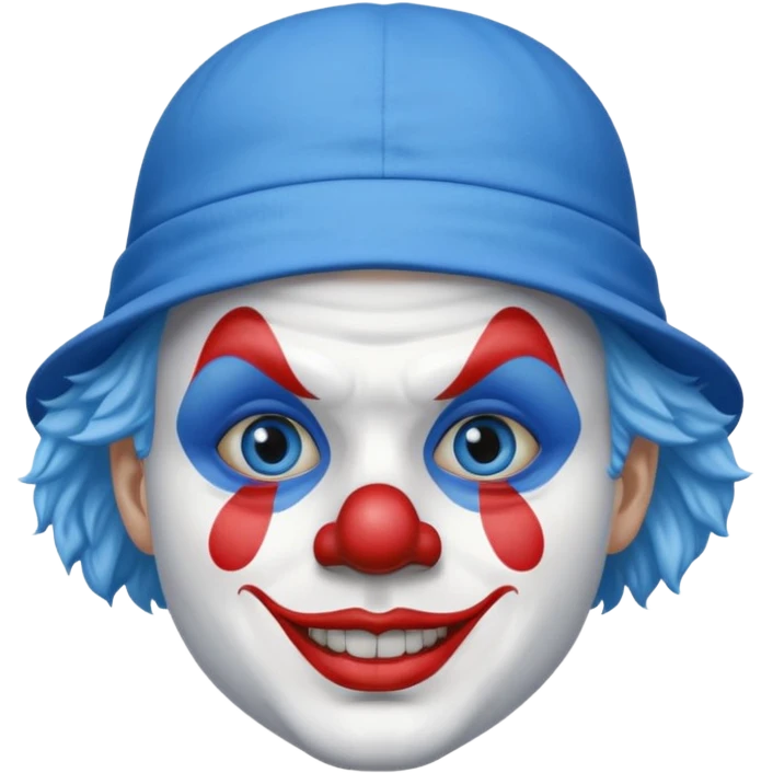 blue clown with blue cap emoji