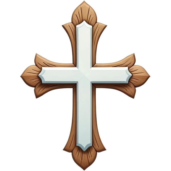 cute white cross for palm sunday emoji