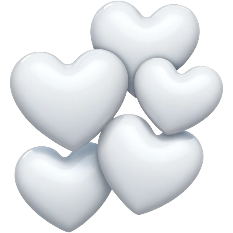 White hearts emoji
