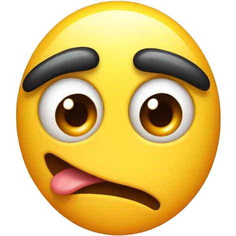 classic emoji face with tongue all the way out eyes wide and swinging head side to side emoji